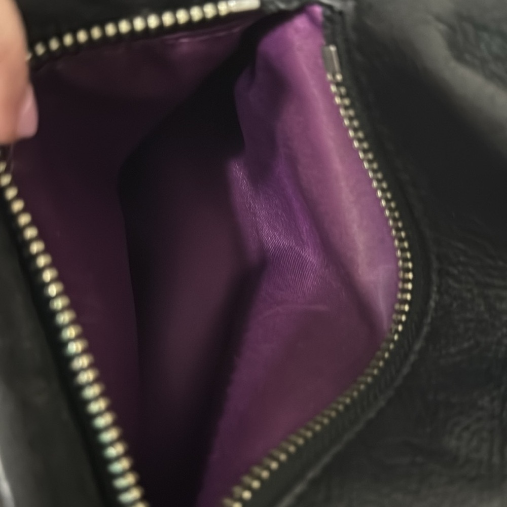 Coach Madison Sophia soft Black Leather Tote shoulder bag silver tone hardware - Picture 14 of 16